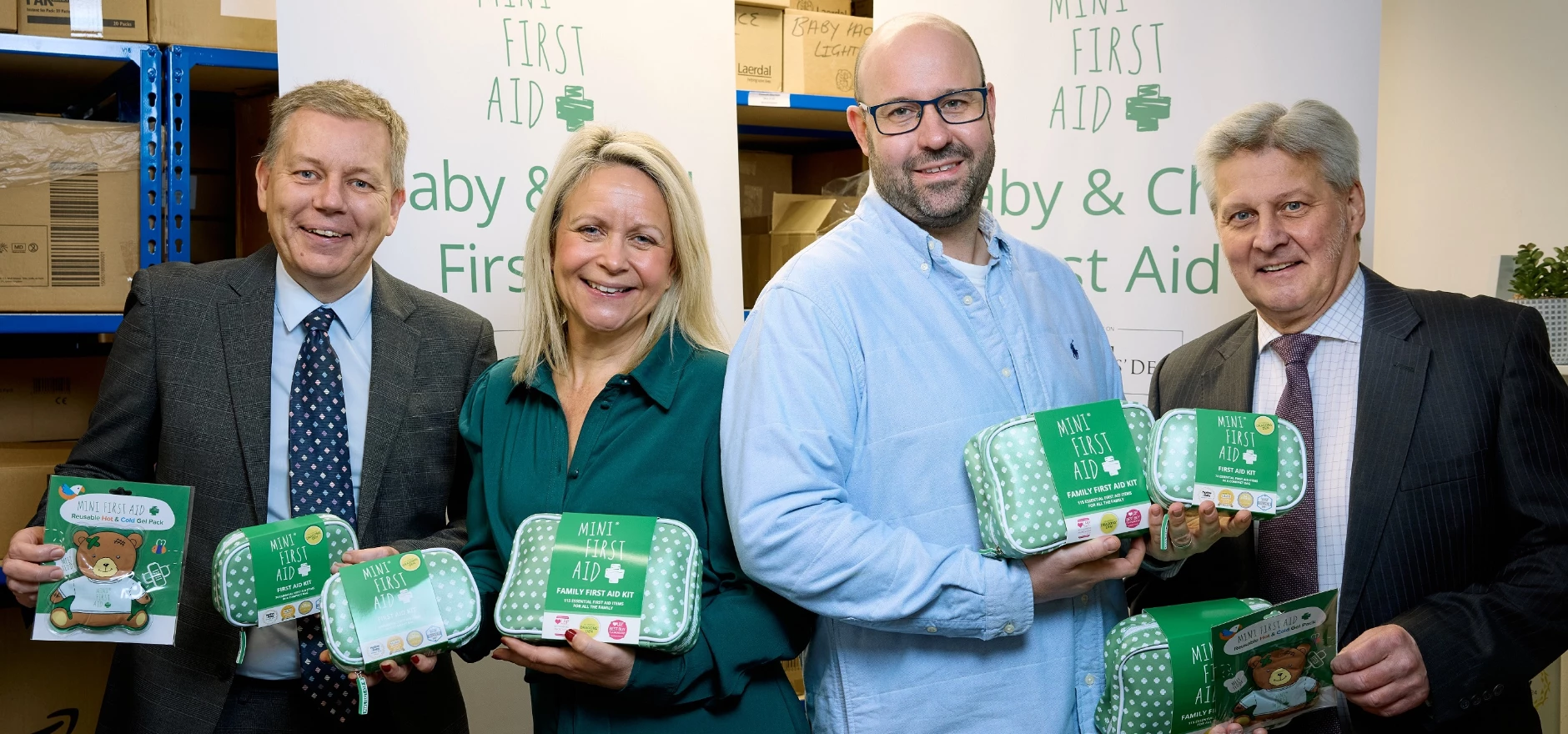 Left to right, Paul Wainwright, Finance Yorkshire; Kate and Matt Ball, Mini First Aid; and Alex McWhirter, Finance Yorkshire..jpg