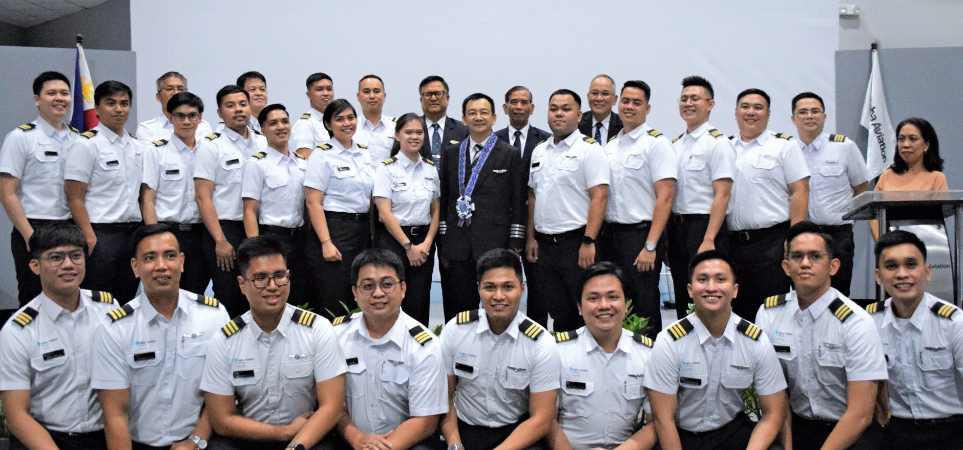 A graduation ceremony for AAG pilots
