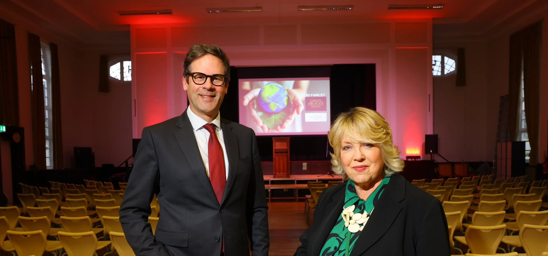 Jo Fairley and Principal Will Scott-Crest